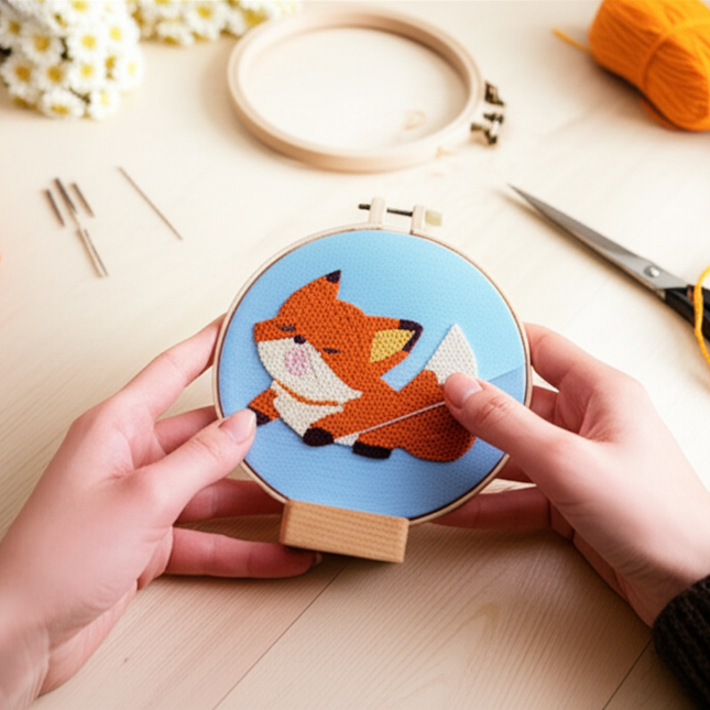 Magic Needle For Embroidery Set Panda Dinosaur Punch Needle Kits for Adults Beginner Whale Theme Sewing Needles Tool DIY Craft - gallery 1