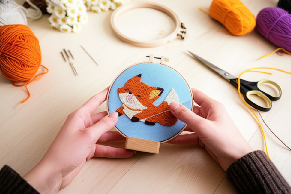 Magic Needle For Embroidery Set Panda Dinosaur Punch Needle Kits for Adults Beginner Whale Theme Sewing Needles Tool DIY Craft - gallery 1