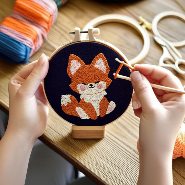 Magic Needle For Embroidery Set Panda Dinosaur Punch Needle Kits for Adults Beginner Whale Theme Sewing Needles Tool DIY Craft - gallery 1