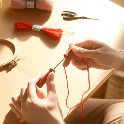 DIY Embroidery Material Kit Floral Pattern Printed Simple Cross Stitch Punch Needle Set Handwork Needlework Craft Painting Decor - gallery 1