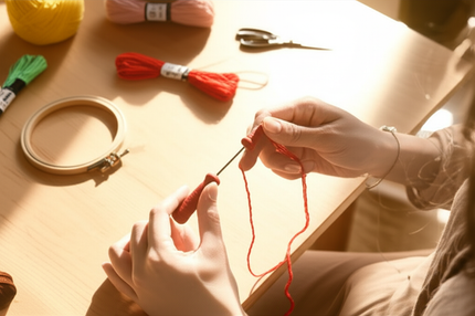 DIY Embroidery Material Kit Floral Pattern Printed Simple Cross Stitch Punch Needle Set Handwork Needlework Craft Painting Decor - gallery 1