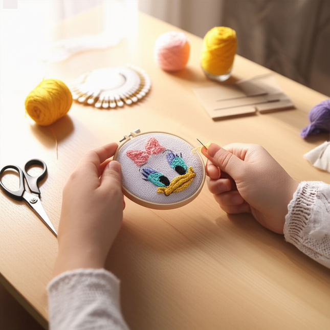 Cartoon Animal Punch Needle Embroidery Kit for Beginners Cute Magic Needle Embroidery Set Soft Yarn Needlework Cross Stitch Set - gallery 1