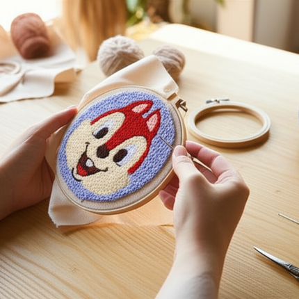 Cartoon Animal Punch Needle Embroidery Kit for Beginners Cute Magic Needle Embroidery Set Soft Yarn Needlework Cross Stitch Set - gallery 1