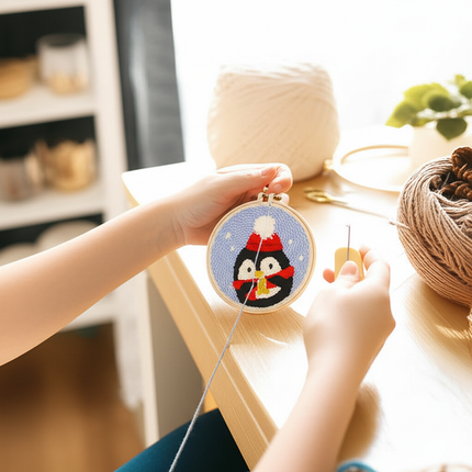 Christmas Tree punch needle embroidery Santa Claus Package Embroidery Punch Needle Kit Handmade Sewing Diy Embroidery Poke - gallery 1