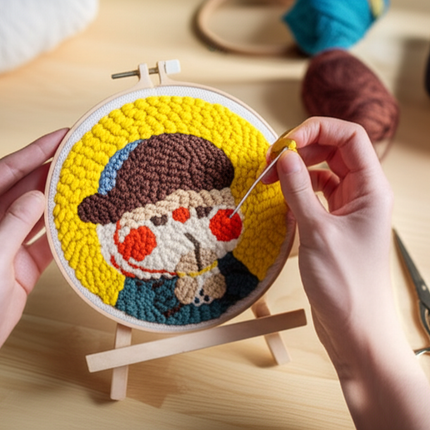 DIY Embroidery Kit Cartoon Punch Needle Stitching Craft Set Pattern Printed Needlework Cross Stitch Sewing Painting Home Decor - gallery 1