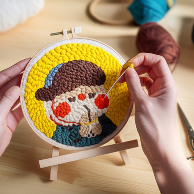 DIY Embroidery Kit Cartoon Punch Needle Stitching Craft Set Pattern Printed Needlework Cross Stitch Sewing Painting Home Decor - gallery 1
