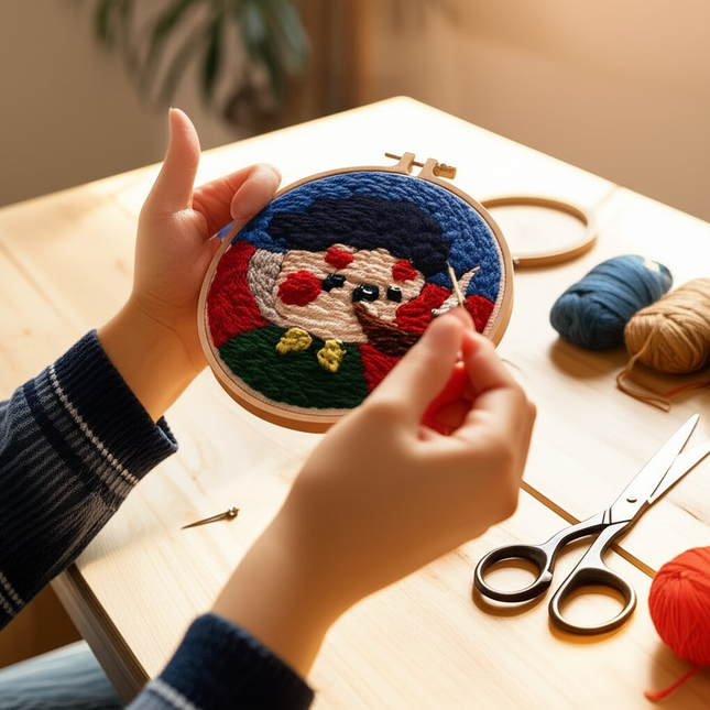 DIY Embroidery Kit Cartoon Punch Needle Stitching Craft Set Pattern Printed Needlework Cross Stitch Sewing Painting Home Decor - gallery 1