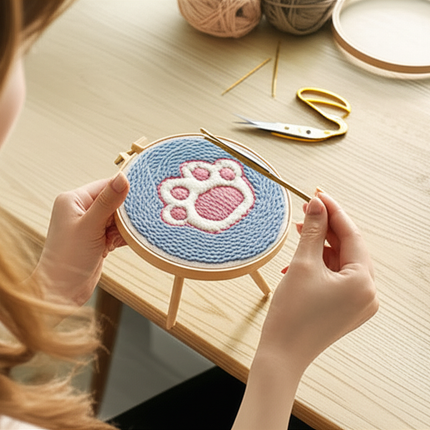 CHENISTORY DIY Punch Needle Embroidery Starter Kit with Pattern and Instructions Cross Stitch Kit Landscape Pattern Handicraft - gallery 1
