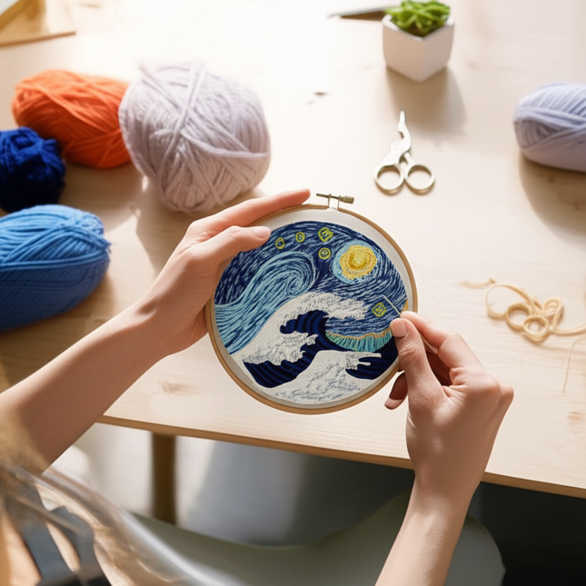 Hot Flower Embroidery Hoop Cross Stitch Kit Christmas Ornament Needle Punch Thread DIY Crafts Sewing Accessories for Beginners - gallery 1