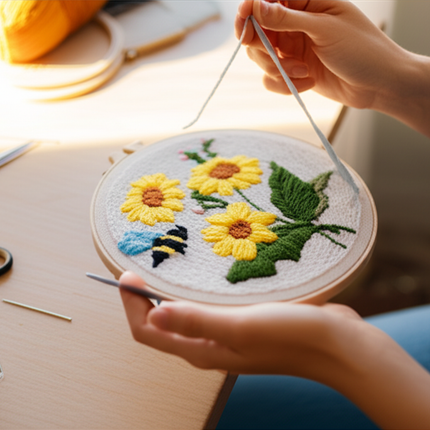 GATYZTORY DIY Punch Needle Embroidery Kits Craft Rug for Starter Kits with Stamped Needlework Package Yarn and Embroidery Needle - gallery 1