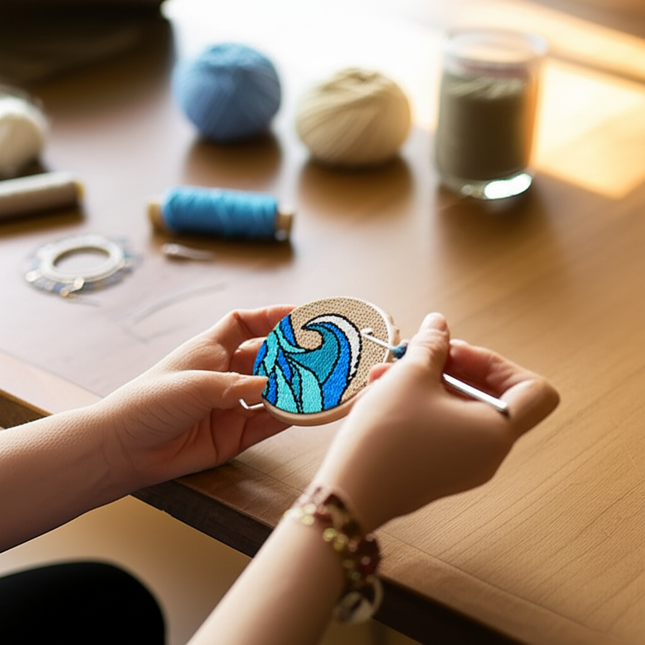 Greenery Punch Needle Starter Kits Soft Yarn Punch Needle Embroidery Kit Easy Needlework Home Decor - gallery 1