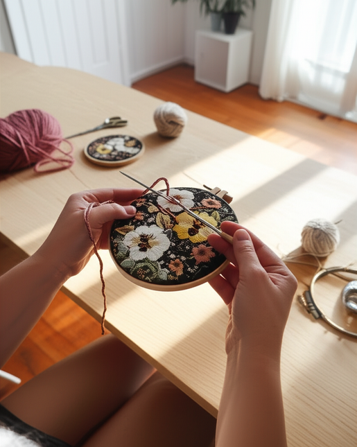 Bee Embroidery Kit for Adult Cross Stitch Kits for Hand with Animal Patterns and Instructions DIY with Threads and Needles - gallery 1