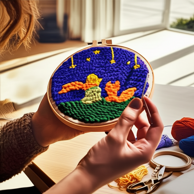 GATYZTORY Landscape Punch Needle Embroidery Kit for Beginners Soft Yarn Painting Arts Needlework Embroidery Set Home Decor - gallery 1