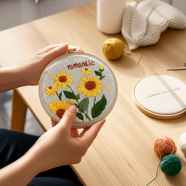 1 Set Multicolor DIY Punch Needle Embroidery Kit Easy-to-Use Floral Pattern Tool Set for Beginners Perfect Gift for Creative - gallery 1