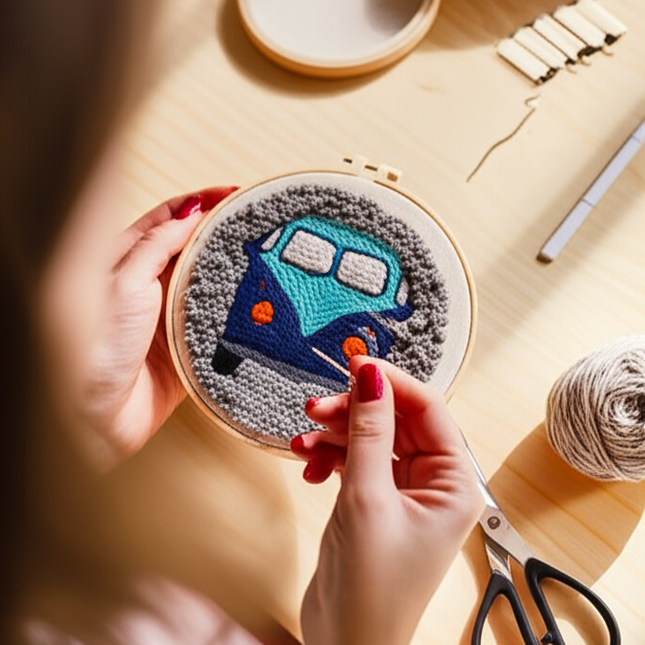 Painting Punch Needle Embroidery Kits Sewing Kit Needlework Cross Stitch for Beginner Magic Pock Pen Set DIY Craft Home Decor - gallery 1