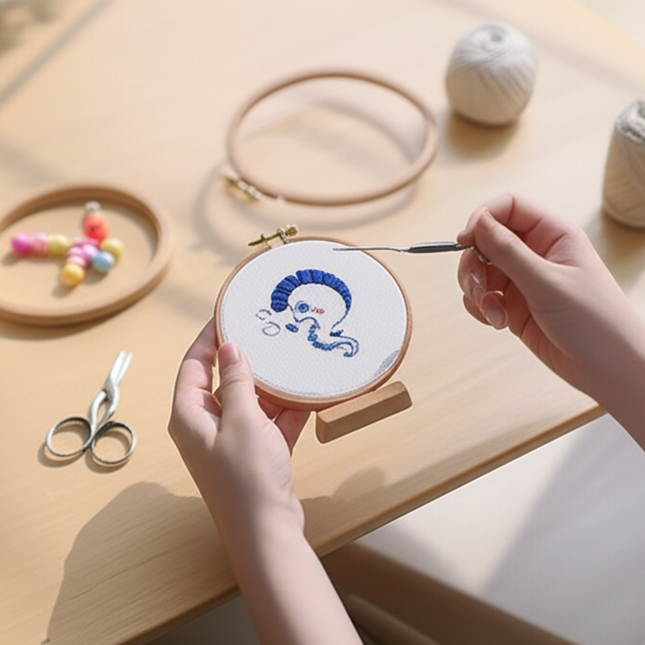 Embroidery Kit for Beginners 8-15 Embroidery Patterns Fabric Needles Floss Cross Stitch Sets Kids Needlepoint Cross Stitching - gallery 1