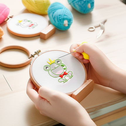 Embroidery Kit for Beginners 8-15 Embroidery Patterns Fabric Needles Floss Cross Stitch Sets Kids Needlepoint Cross Stitching - gallery 1