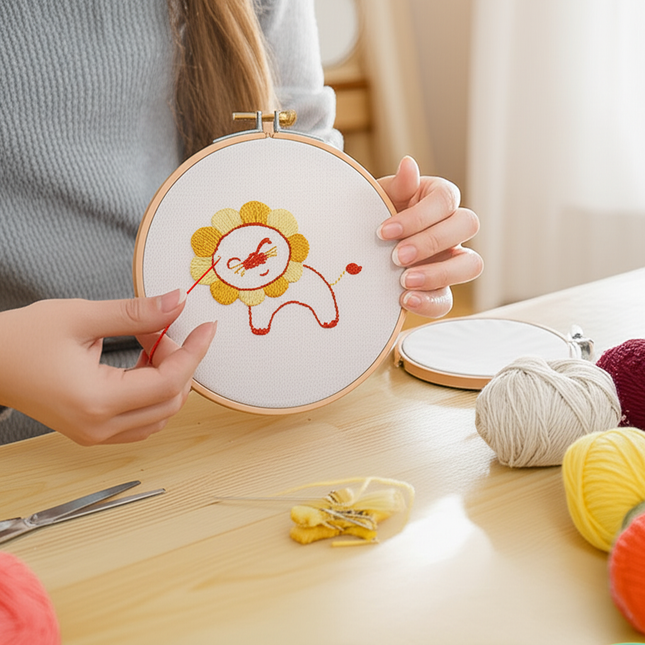 Embroidery Kit for Beginners 8-15 Embroidery Patterns Fabric Needles Floss Cross Stitch Sets Kids Needlepoint Cross Stitching - gallery 1