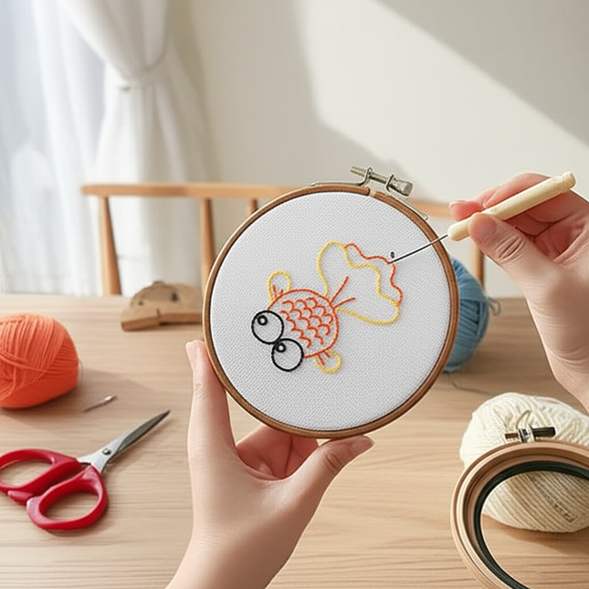 Embroidery Kit for Beginners 8-15 Embroidery Patterns Fabric Needles Floss Cross Stitch Sets Kids Needlepoint Cross Stitching - gallery 1