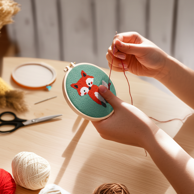 Punch Needle Paintings For Adult Embroidery Kit with Yarn DIY Needlework Animals Pattern Needlecraft For Beginner Funny Gift - gallery 1