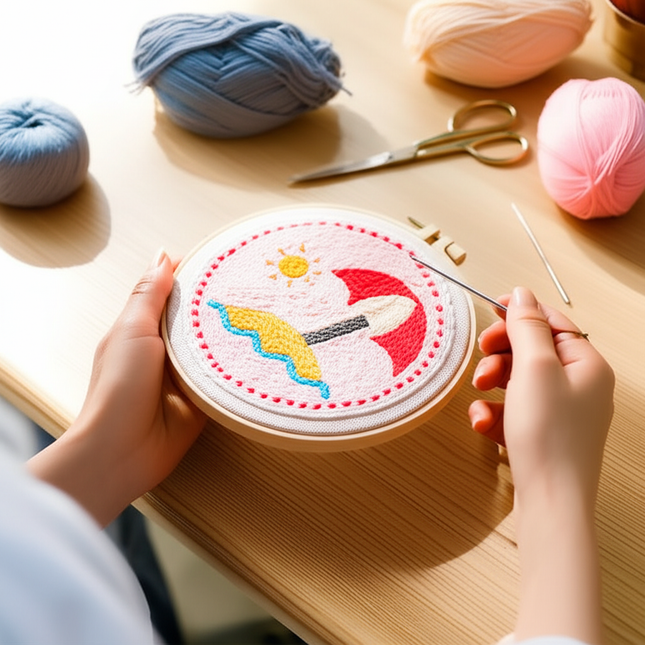 GATYZTORY DIY Craft punch needle embroidery frame animal diy kit Cross stitch set Yarn Sewing accessories Needlework DIY Gift - gallery 1