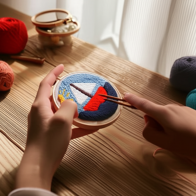 GATYZTORY DIY Craft punch needle embroidery frame animal diy kit Cross stitch set Yarn Sewing accessories Needlework DIY Gift - gallery 1