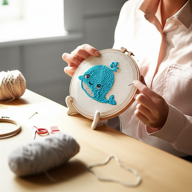 GATYZTORY punch needle embroidery set Cute animals Diy Crafts Sewing kit Embroidered patches Yarn Stitch embroidery and creativ - gallery 1