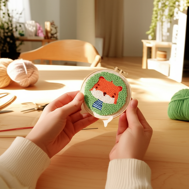 GATYZTORY punch needle embroidery set Cute animals Diy Crafts Sewing kit Embroidered patches Yarn Stitch embroidery and creativ - gallery 1