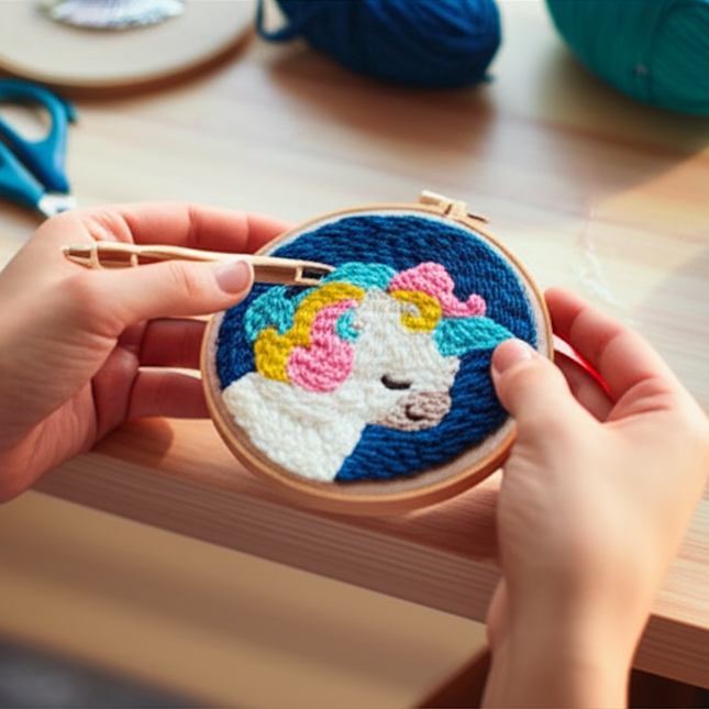 GATYZTORY punch needle embroidery set Cute animals Diy Crafts Sewing kit Embroidered patches Yarn Stitch embroidery and creativ - gallery 1
