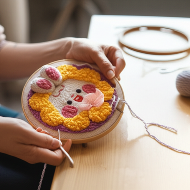 Magic Embroidery Needle Starter Kit Wool Punch Needle Sets Christmas Gift Poke Embroidery Pen For Adults Kids Craft Home Decor - gallery 1