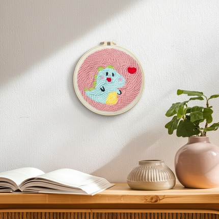 Lovely Yarn Animal Punch Needle Embroidery Kit with Yarn for Beginners DIY Needlework Wool Work Decorative Paintings Home Decor - gallery 2