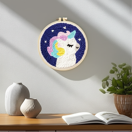 Lovely Yarn Animal Punch Needle Embroidery Kit with Yarn for Beginners DIY Needlework Wool Work Decorative Paintings Home Decor - gallery 2