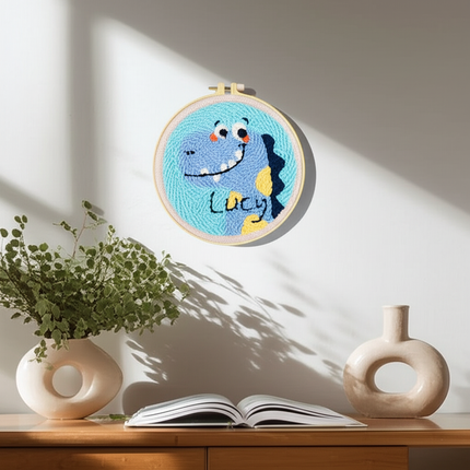 Lovely Yarn Animal Punch Needle Embroidery Kit with Yarn for Beginners DIY Needlework Wool Work Decorative Paintings Home Decor - gallery 2