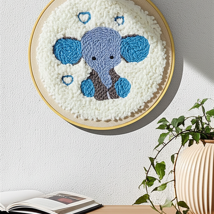 Lovely Yarn Animal Punch Needle Embroidery Kit with Yarn for Beginners DIY Needlework Wool Work Decorative Paintings Home Decor - gallery 2