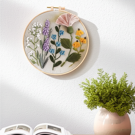 European Style Needle Punch Embroidery Kits Embroidery Hoop Stitch Practice Needle Thread DIY Crafts Ornament Sewing Accessories - gallery 2