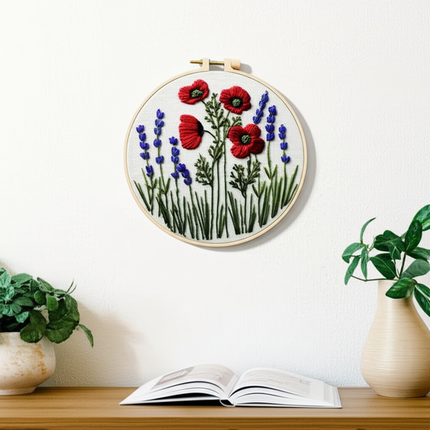 European Style Needle Punch Embroidery Kits Embroidery Hoop Stitch Practice Needle Thread DIY Crafts Ornament Sewing Accessories - gallery 2