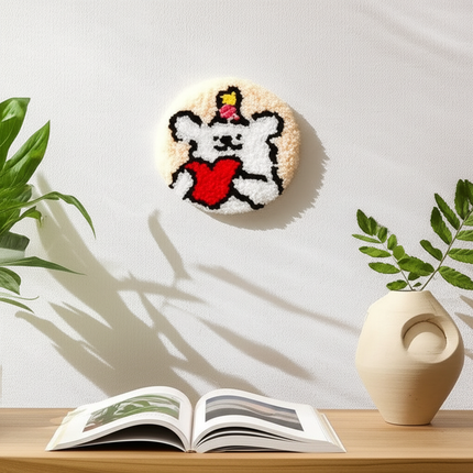 Puppy Punch Needle Embroidery Coasters Kit Dog Magic Needle For Embroidery Kit DIY Mug Tufted Making Set for Adults Home Decor - gallery 2