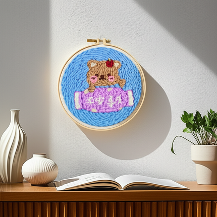 Magic Embroidery Needle Kit Animal Punch Needle Starter Set for Beginner Cartoon Rug Hooking Beginner Kit DIY Craft Rug x - gallery 2