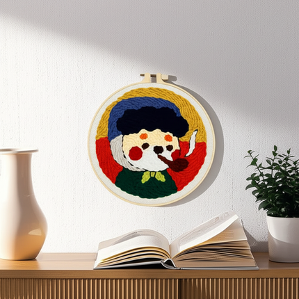 DIY Punch Needle Embroidery Kit for Adults Beginners Punch Needle DIY Craft Set with Cute Cartoon Animal for Handmade Decor - gallery 2