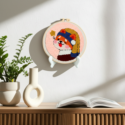 DIY Punch Needle Embroidery Kit for Adults Beginners Punch Needle DIY Craft Set with Cute Cartoon Animal for Handmade Decor - gallery 2