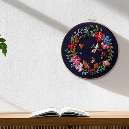 DIY Embroidery Material Kit Floral Pattern Printed Simple Cross Stitch Punch Needle Set Handwork Needlework Craft Painting Decor - gallery 2