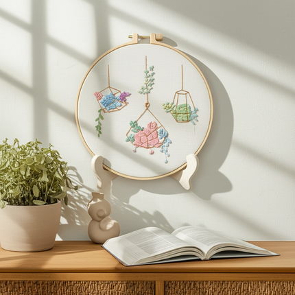 Embroidery Kit for Beginners and Embroidery Enthusiasts - Includes Floral Landscape with Thread Needles Summer Craft DIY Tool - gallery 2