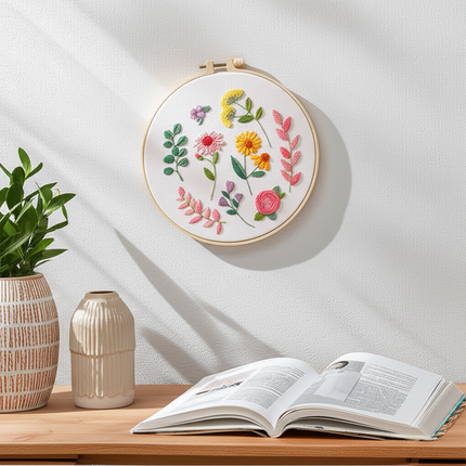 Embroidery Kit for Beginners and Embroidery Enthusiasts - Includes Floral Landscape with Thread Needles Summer Craft DIY Tool - gallery 2