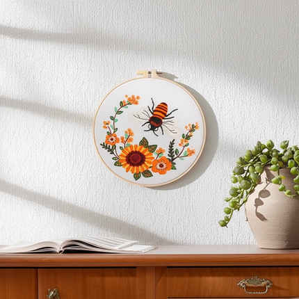 Bee Embroidery Kit for Adult Cross Stitch Kits for Hand with Animal Patterns and Instructions DIY  with Threads and Needles - gallery 2