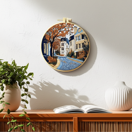 The Street Scenery Series Handmade DIY Embroidery Material Package Set Includes A 15-centimeter Embroidery Clip, Needle And Thre - gallery 2