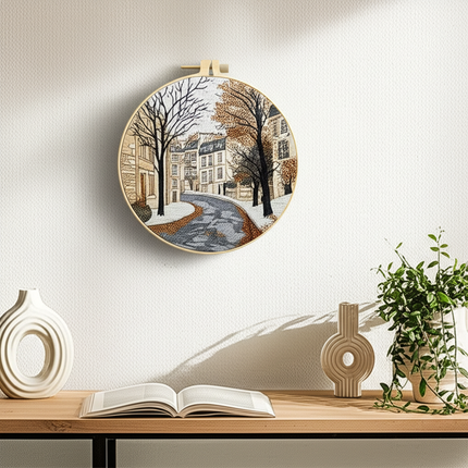 The Street Scenery Series Handmade DIY Embroidery Material Package Set Includes A 15-centimeter Embroidery Clip, Needle And Thre - gallery 2
