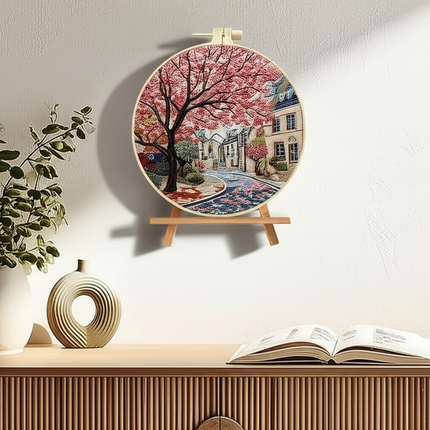 The Street Scenery Series Handmade DIY Embroidery Material Package Set Includes A 15-centimeter Embroidery Clip, Needle And Thre - gallery 2