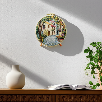 The Street Scenery Series Handmade DIY Embroidery Material Package Set Includes A 15-centimeter Embroidery Clip, Needle And Thre - gallery 2
