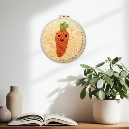 DIY Punch Needle Embroidery Kit with Yarn Food Pattern Starter Kit Magic Tufting Set Poking Cross Stitch Handwork Needlework - gallery 2