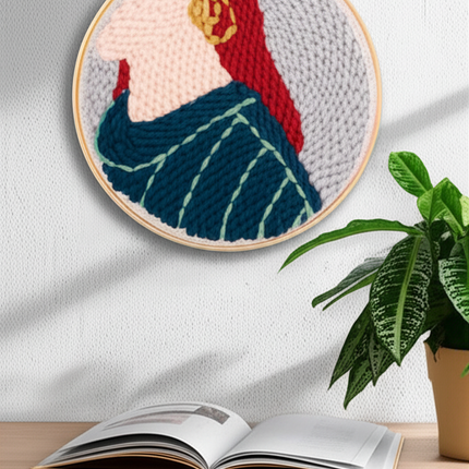 Punch Needle Embroidery Starter Kits For Adults Beginners Punch Needle Fabric Yarns Embroidery Hoops Diy Crafts Home Decor Gift - gallery 2